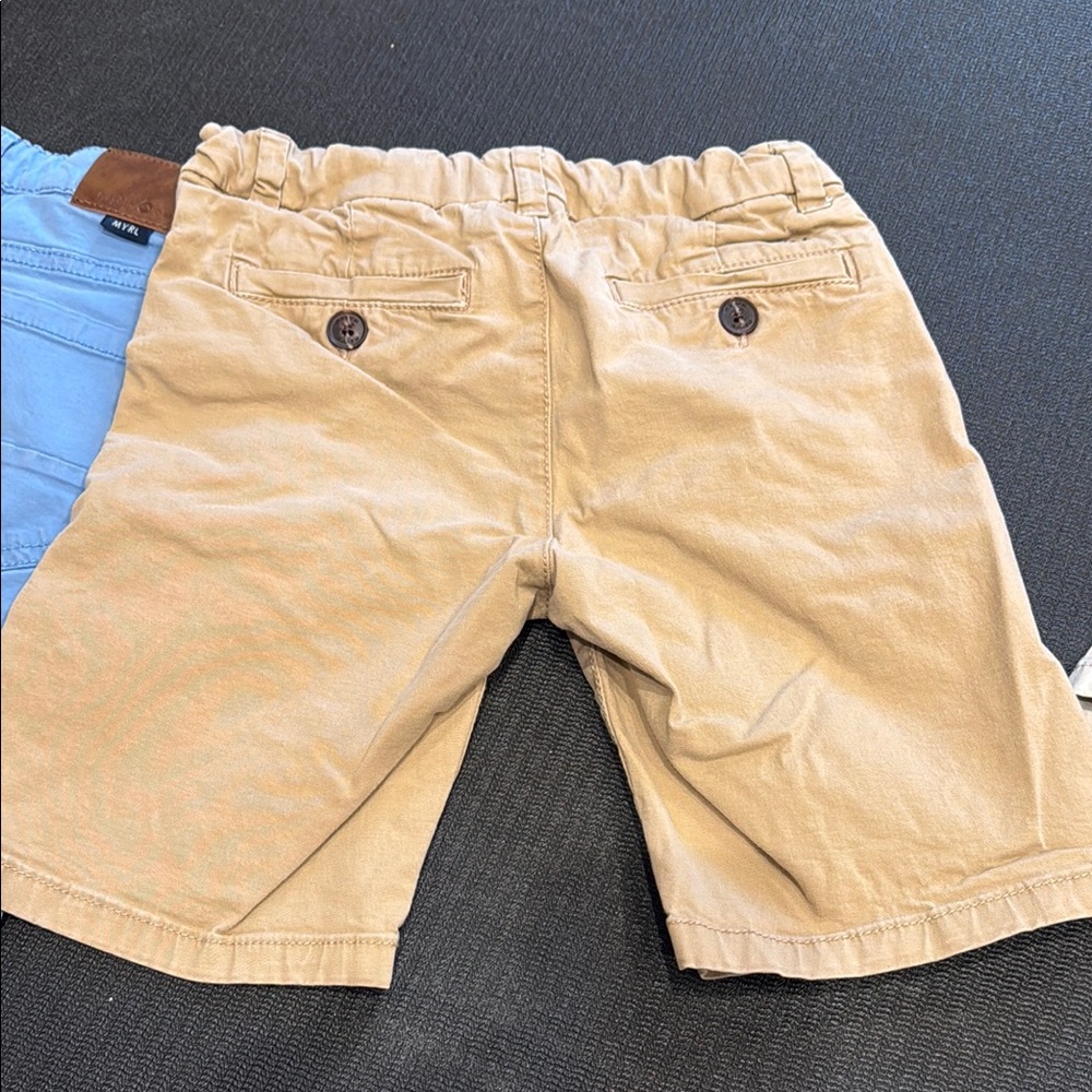 Set of 3 Mayoral Blue and Tan Khaki Shorts , kids 6 - Picture 8 of 10